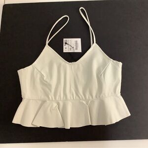 Zara  White Peplum Camisole Top  Brand New ☀️